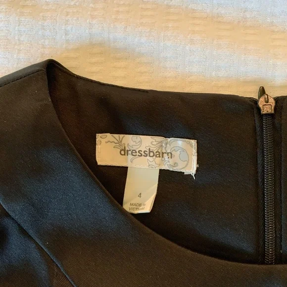 Sold…Black Satin Belted Dress - Picture 6 of 7